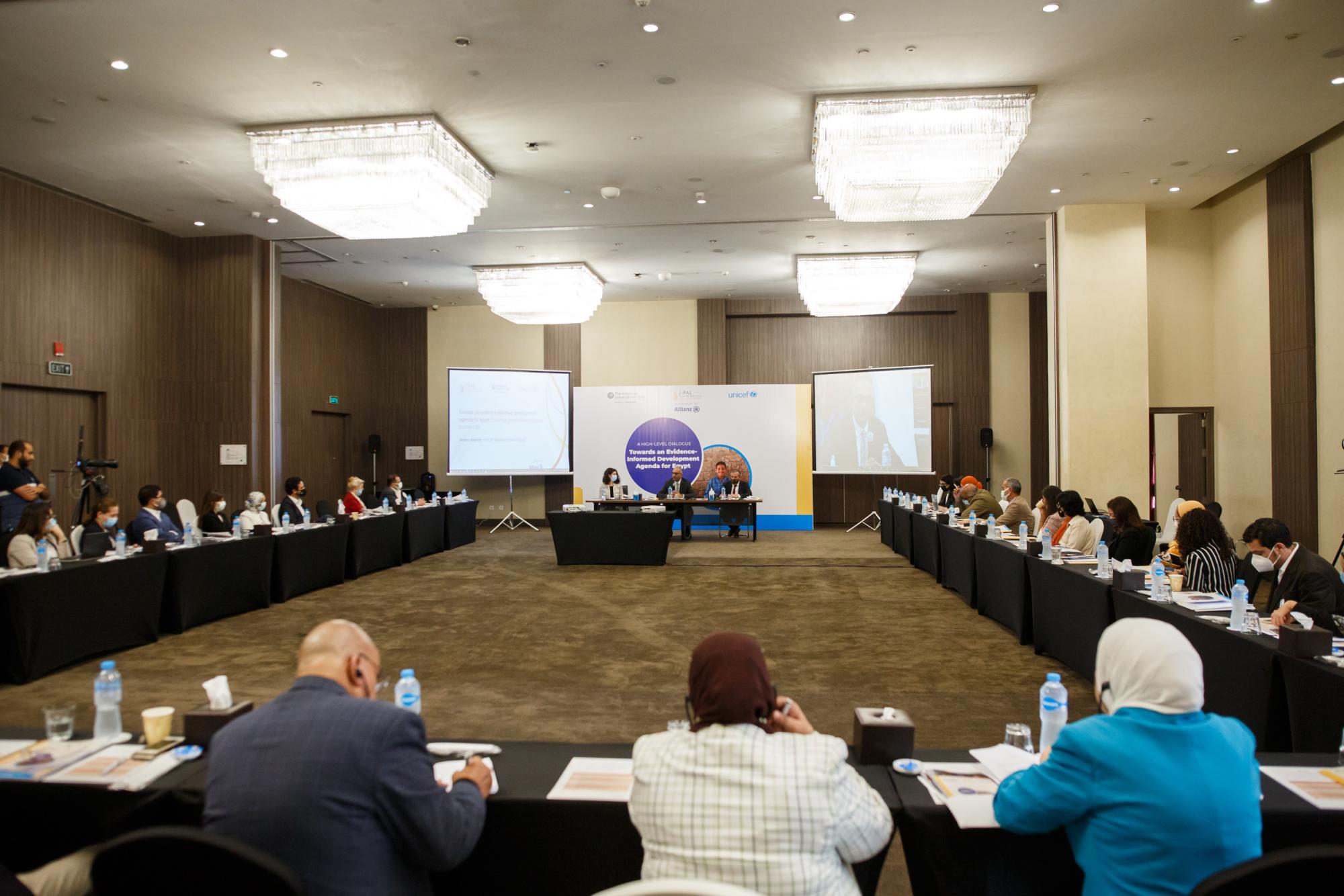 Panelists and attendees for the roundtable event