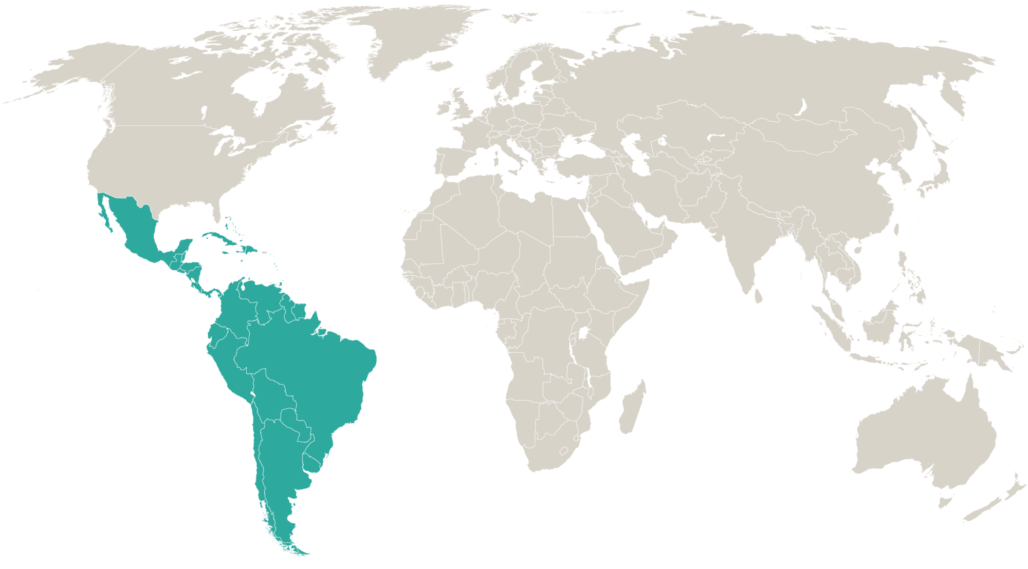 latin america and the caribbean country map