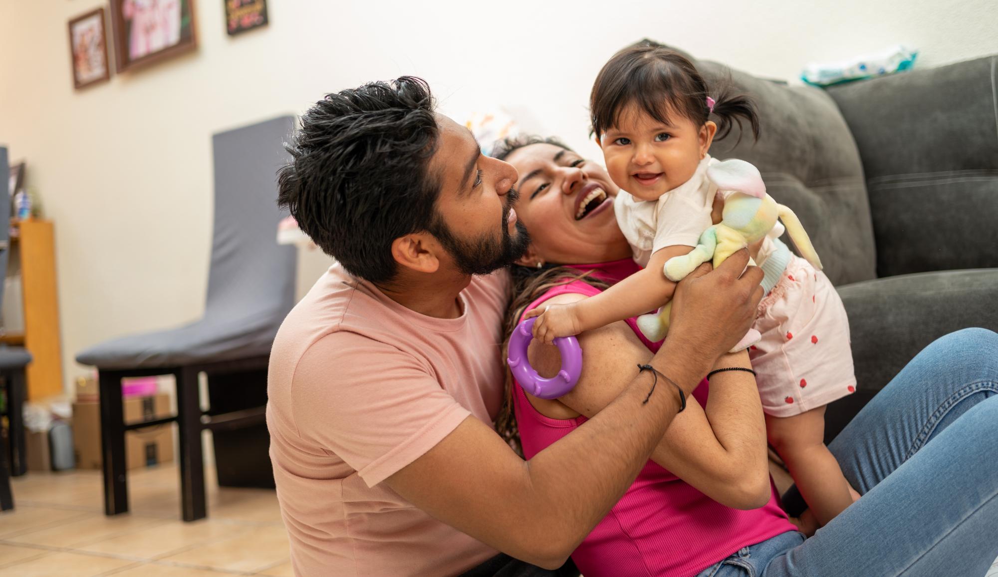 Hispanic family spending time together