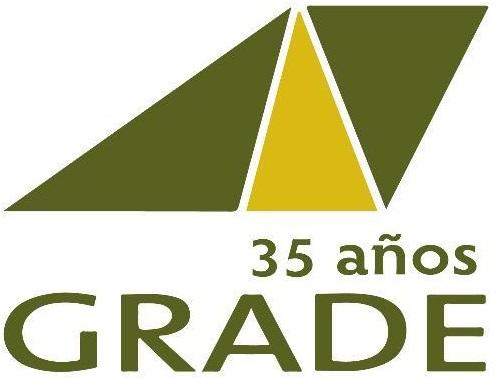 Group for the Analysis of Development (GRADE) logo with three triangles