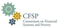 CFSP: Consortium on Financial Systems and Poverty logo with gear icons