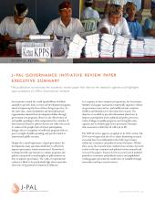 Governance Initiative Review Paper Executive Summary
