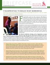 Fingerprinting to Reduce Risky Borrowing, July 2011