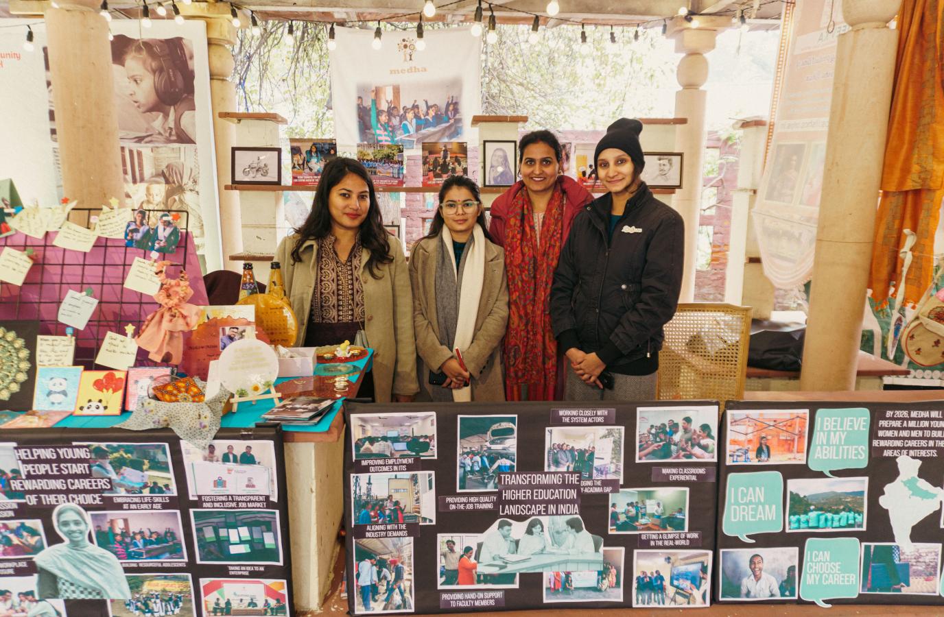 A group of women smiling at the camera