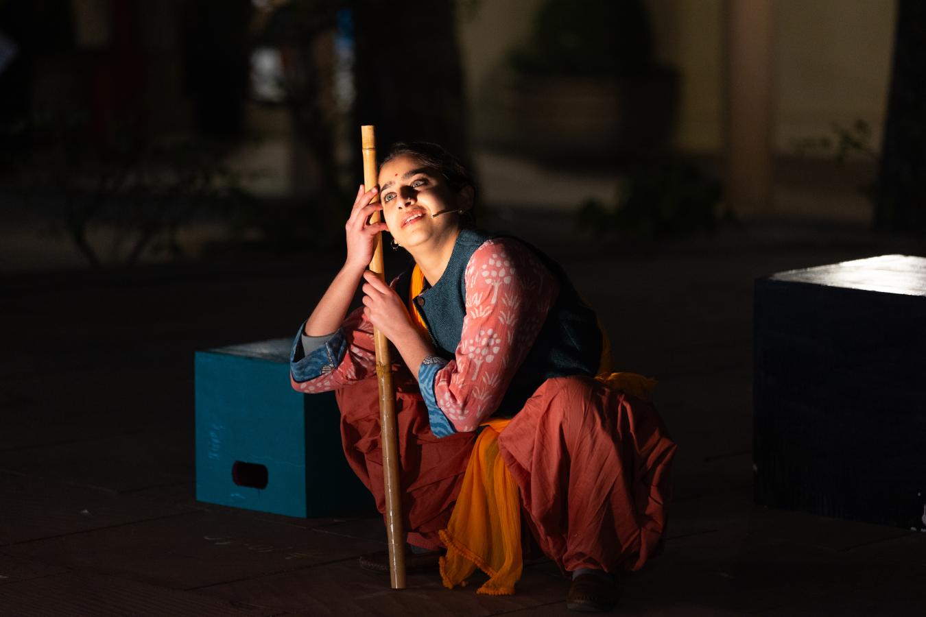 An actor in a theatre presentation