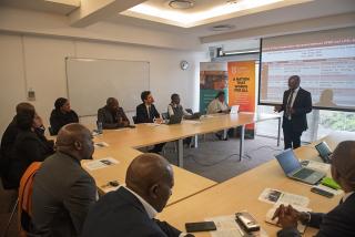 DPME Deputy Director General Godfrey Mashamba speaking at the launch event.