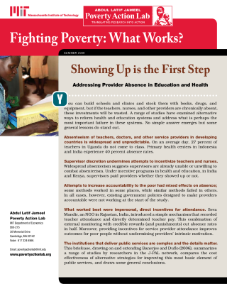 Absenteeism: Showing Up is the First Step