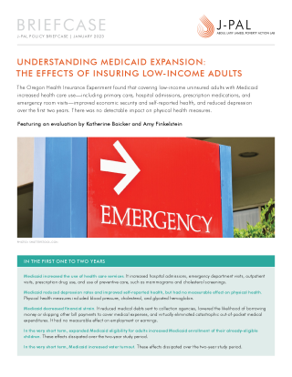 Understanding Medicaid Expansion: The Effects of Insuring Low-Income Adults