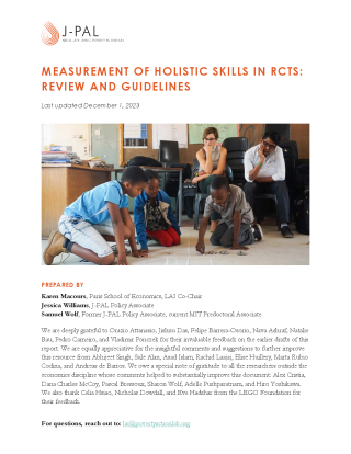 Measurement of Holistic Skills in RCTs: Review and Guidelines