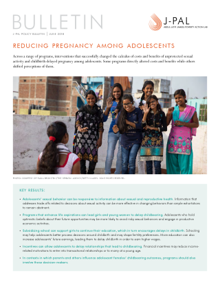 Reducing Pregnancy Among Adolescents