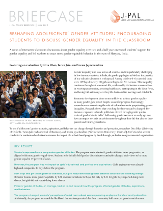 Reshaping Adolescents’ Gender Attitudes: Encouraging Students to Discuss Gender Equality in the Classroom