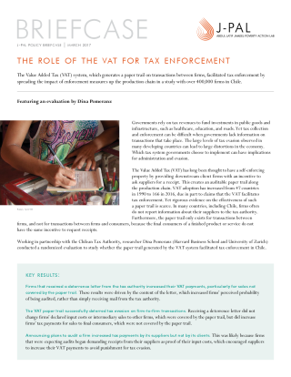The Role of the VAT for Tax Enforcement