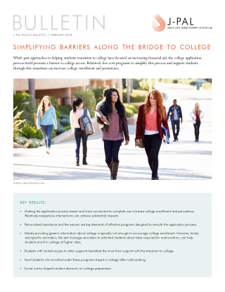 Simplifying the Barriers Along the Bridge to College
