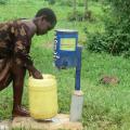 Installed directly at community water sources, chlorine dispensers provide a visual reminder to use chlorine and are calibrated to deliver a precise dose of chlorine solution to treat the most commonly used water transport containers.