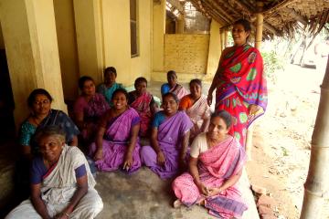 Women in saris in India