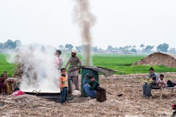 family of farmers in Pakistan