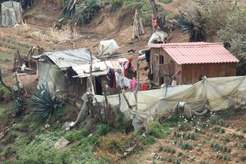 Slum housing in Mexico