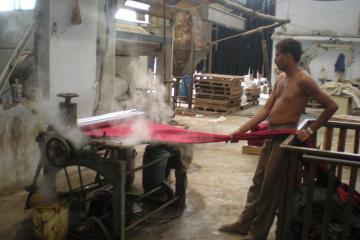 Factory worker in India