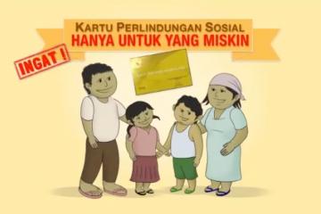 Still from animated commercial on family with social protection identification card