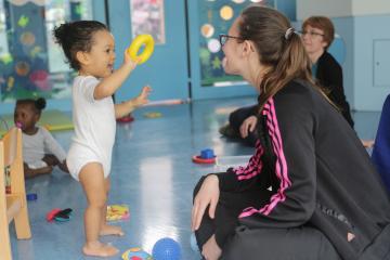 Teacher with child