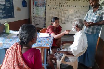 Health measurements are collected for elderly panel survey