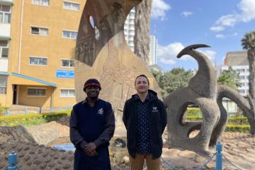 Africa African Scholar Spotlight with Japheth Awiti Osotsi Stanley (left) & Carlos Guzman (right)