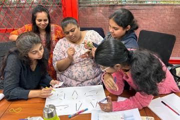 Learning math in classroom India