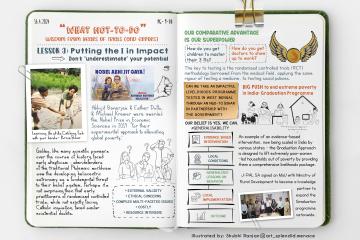 An illustration of a journal page
