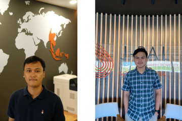 Headshots of Hasto Narendra (left) and Farhan Husain (right).