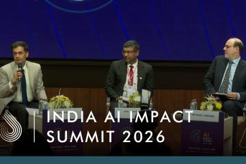 Iqbal Dhaliwal speaking at the Impact & role of AI at AI summit, India 2026